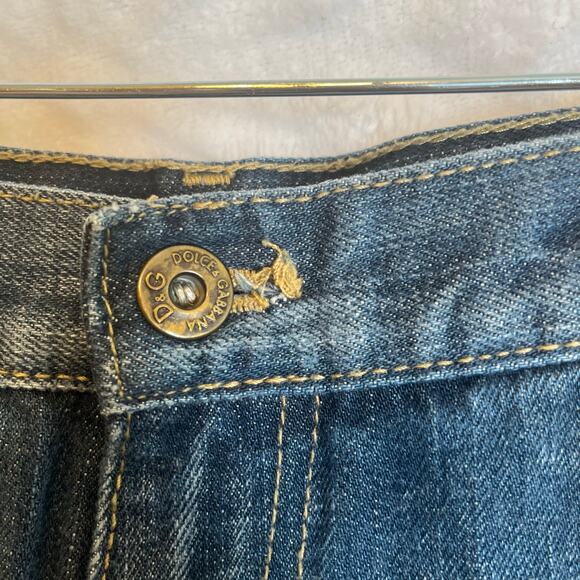 Dolce & Gabbana lightly distressed jeans size 6US (EUR 36) rear metal tag broken - Picture 4 of 7